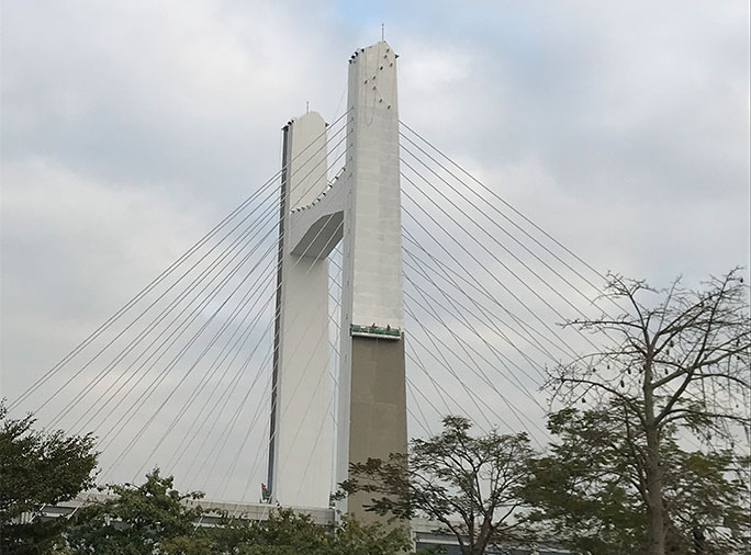 深圳福田-落马洲通道桥J3主塔维修工程